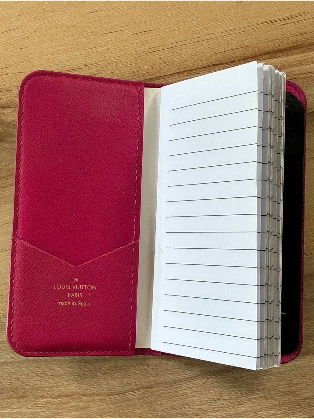Upcycled Monogram Notebook Wallet Card Holder Handmade Organizer